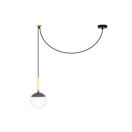 Lampe de plafond en aluminium E27 gris TREINS