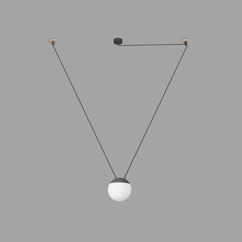 Lampe de plafond en aluminium E27 gris LARNAUD