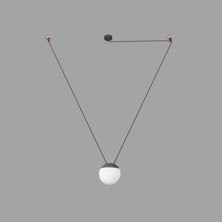 Lampe de plafond en aluminium E27 gris LARNAUD