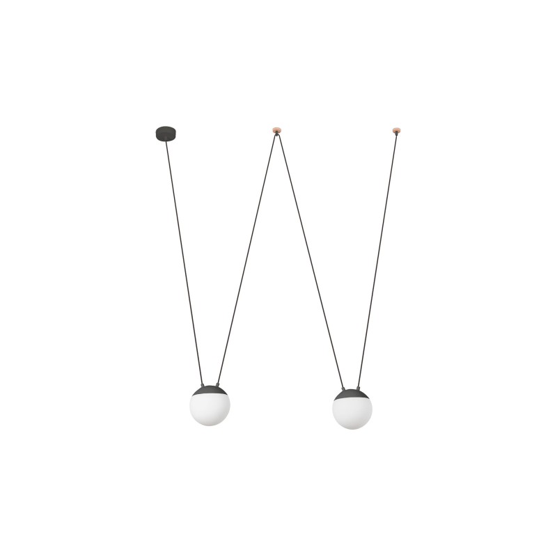 Lampe plafond en aluminium E27 gris MAYLIS