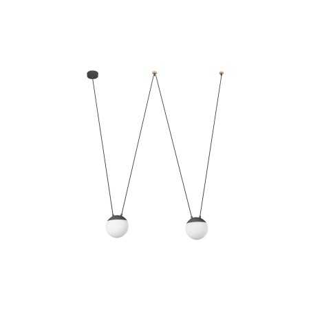 Lampe plafond en aluminium E27 gris MAYLIS