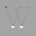 Lampe plafond en aluminium E27 gris MAYLIS