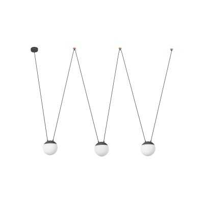 Lampe plafond en aluminium E27 gris COIVREL