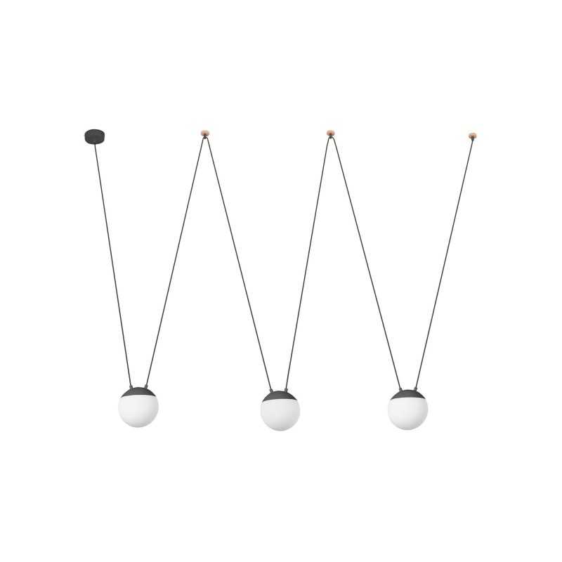 Lampe plafond en aluminium E27 gris COIVREL