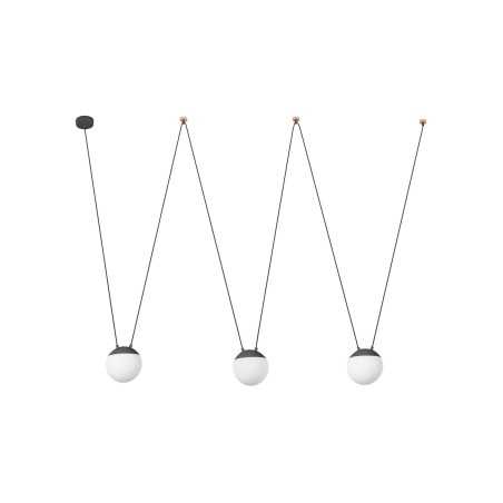Lampe plafond en aluminium E27 gris COIVREL
