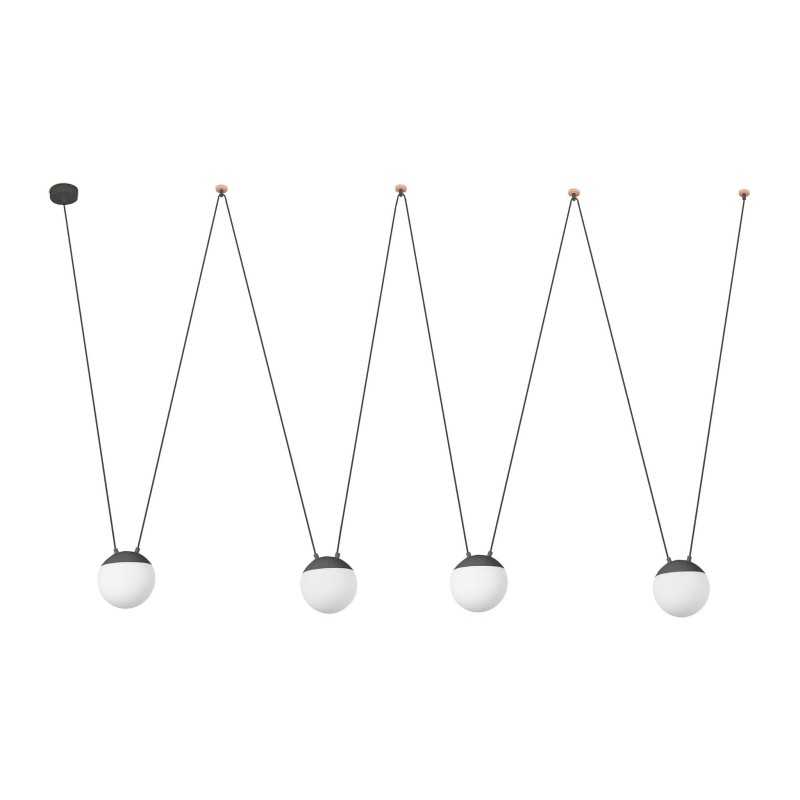 Lampe plafond en aluminium E27 gris VAUGOIN