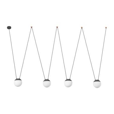 Lampe plafond en aluminium E27 gris VAUGOIN