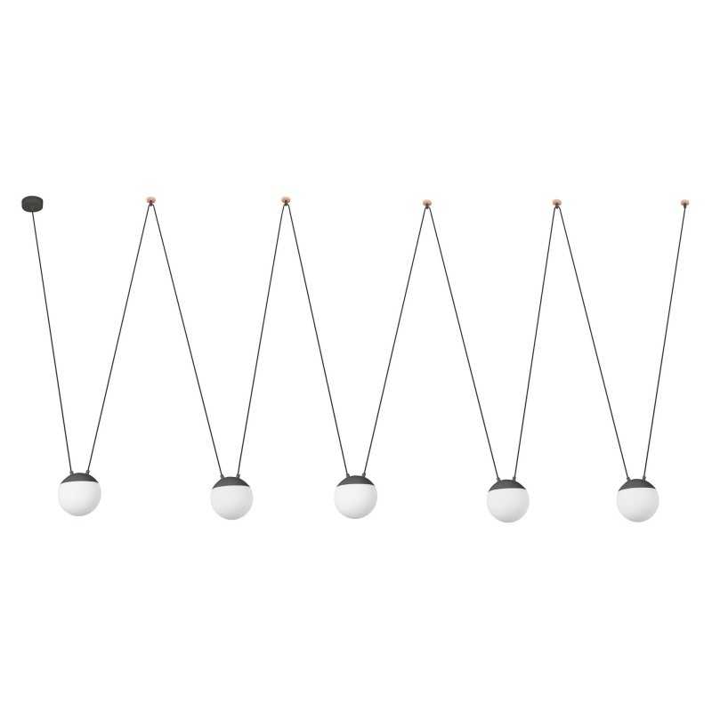 Lampe plafond en aluminium E27 gris CHERÊT