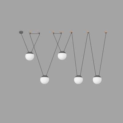 Lampe plafond en aluminium E27 gris CHERÊT
