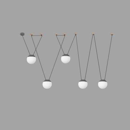 Lampe plafond en aluminium E27 gris CHERÊT