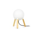 Lampe de table en aluminium E27 blanc mat ECAULT