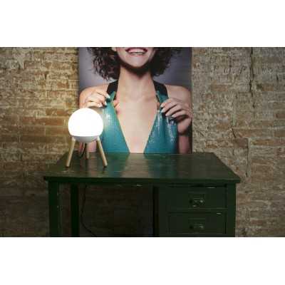 Lampe de table en aluminium E27 blanc mat ECAULT