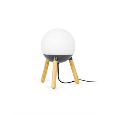 Lampe de table en aluminium E27 gris MUTRECY