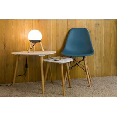 Lampe de table en aluminium E27 gris MUTRECY