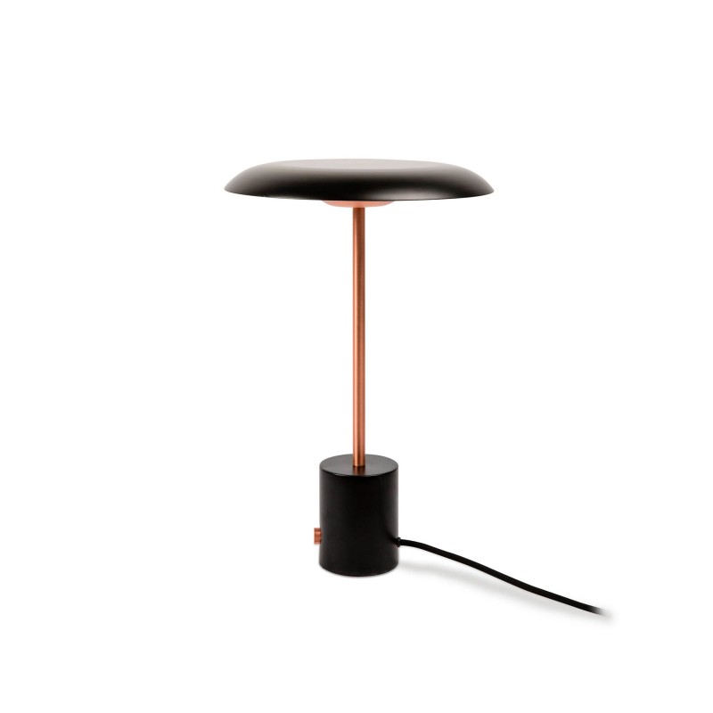 Lampe de table en acier LED intégré noir TARNON