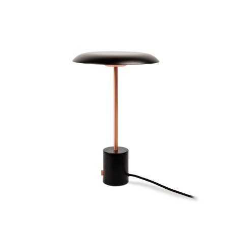 Lampe de table en acier LED intégré noir TARNON