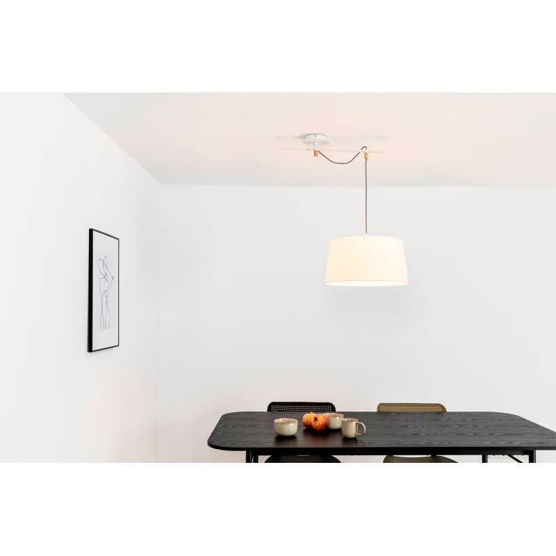 Lampe de plafond en acier E27 blanc mat GARIES