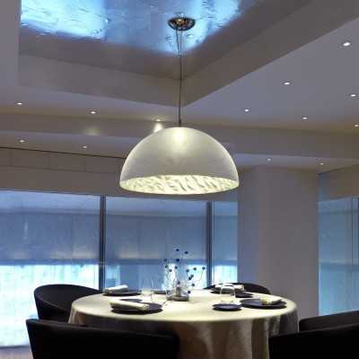 Lampe plafond en fibre de verre E27 blanc mat LAMBREY