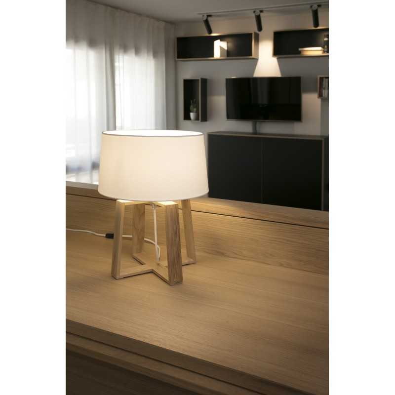 Lampe de table en bois E27 bois AMIRAL