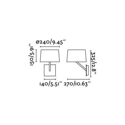 Lampe murale en acier E27 blanc mat FRESNES