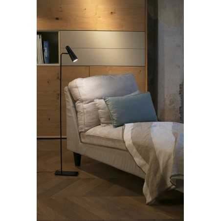 Lampe de sol en aluminium LED intégré noir mat GRAZAC