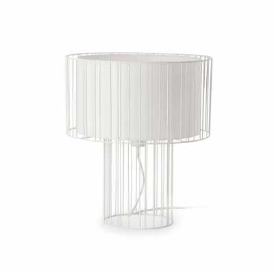 Lampe de table en acier E27 blanc mat VILLARD