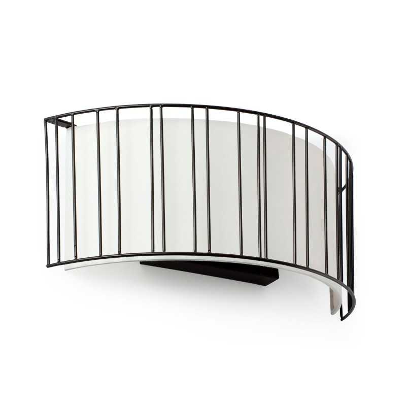 Lampe murale en acier E27 noir mat JUSSAS