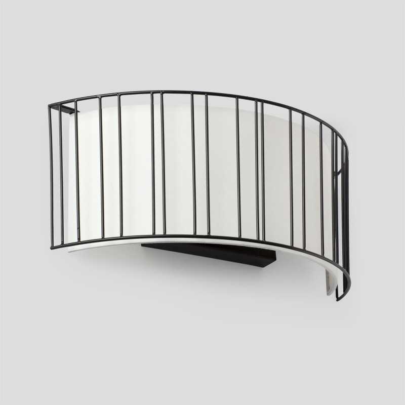 Lampe murale en acier E27 noir mat JUSSAS