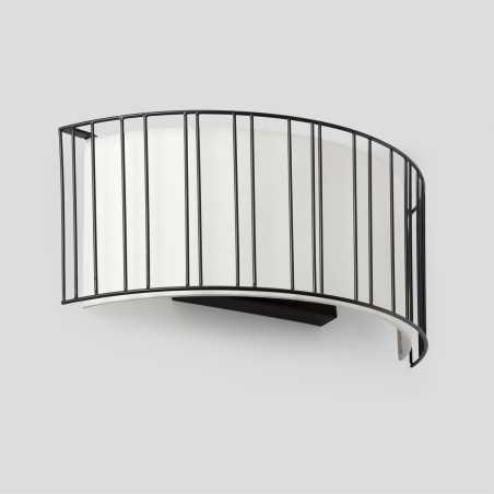 Lampe murale en acier E27 noir mat JUSSAS