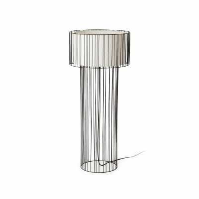 Lampe de sol en acier E27 noir mat réf. 29312