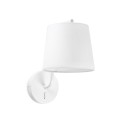 Lampe murale en acier E27 blanc mat MOIRON