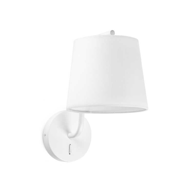Lampe murale en acier E27 blanc mat MOIRON