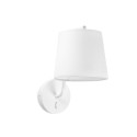 Lampe murale en acier E27 blanc mat MOIRON