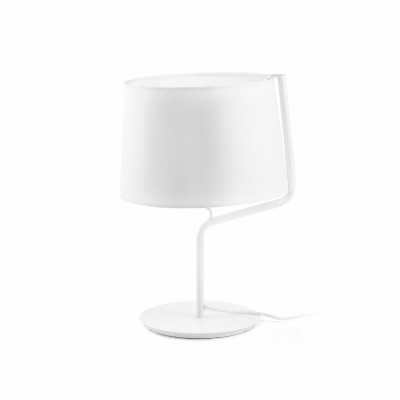 Lampe de table en acier E27 blanc mat VESONE