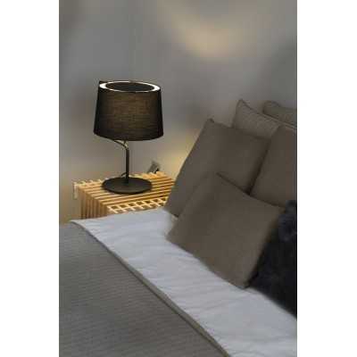 Lampe de table en acier E27 noir mat ERCHEU