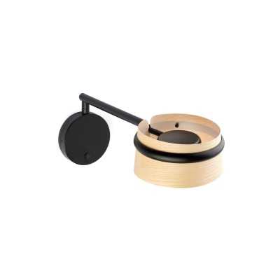 Lampe murale en acier LED intégré noir mat GAUCIEL