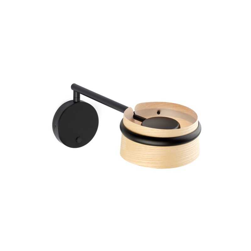 Lampe murale en acier LED intégré noir mat GAUCIEL