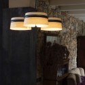 Lampe de plafond en acier LED intégré noir mat ANZEME