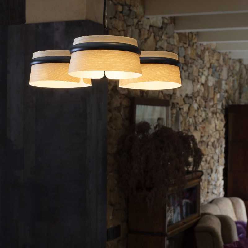Lampe de plafond en acier LED intégré noir mat ANZEME