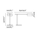Lampe de table en acier LED intégré noir mat DIVION