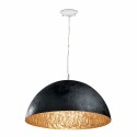 Lampe plafond en fibre de verre E27 noir COUDRON
