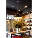 Lampe plafond en fibre de verre E27 noir COUDRON