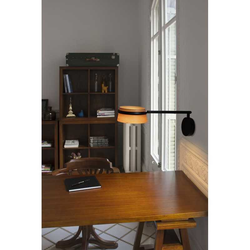 Lampe murale en acier LED intégré noir mat LARVOR