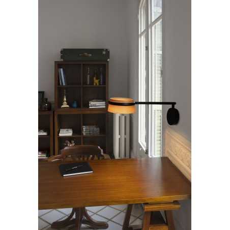 Lampe murale en acier LED intégré noir mat LARVOR