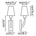 Lampe murale en acier E27 oro antiguo BENAIZE