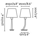 Lampe de table en acier E27 oro antiguo BARRAN