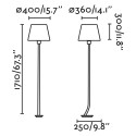 Lampe de sol en acier E27 oro antiguo VARAIZE