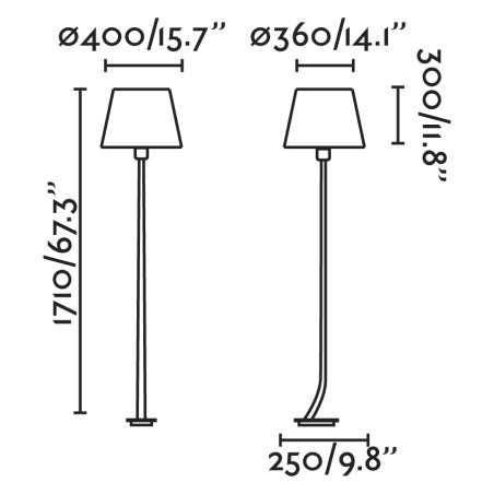 Lampe de sol en acier E27 oro antiguo VARAIZE