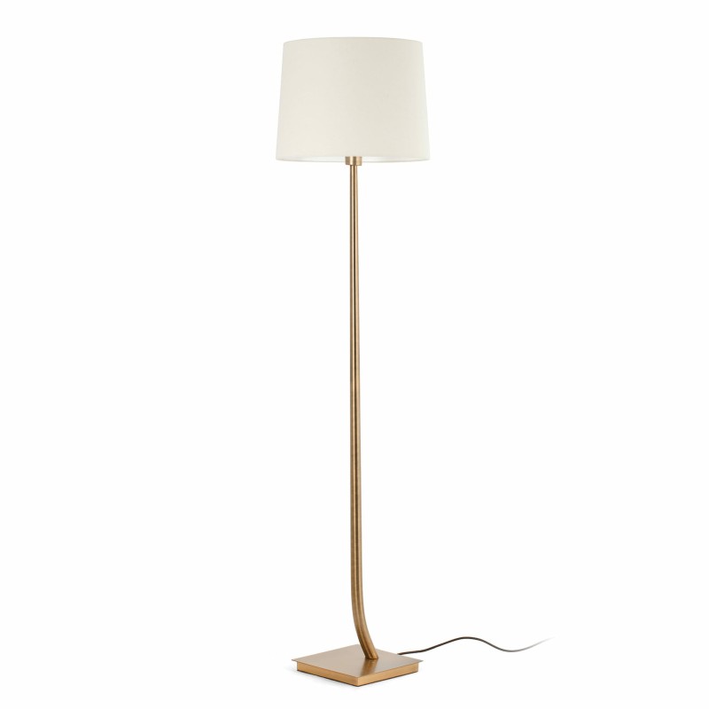 Lampe de sol en acier E27 oro antiguo FERICY
