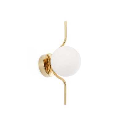 Lampe murale en acier LED intégré doré brillant MALNOCE